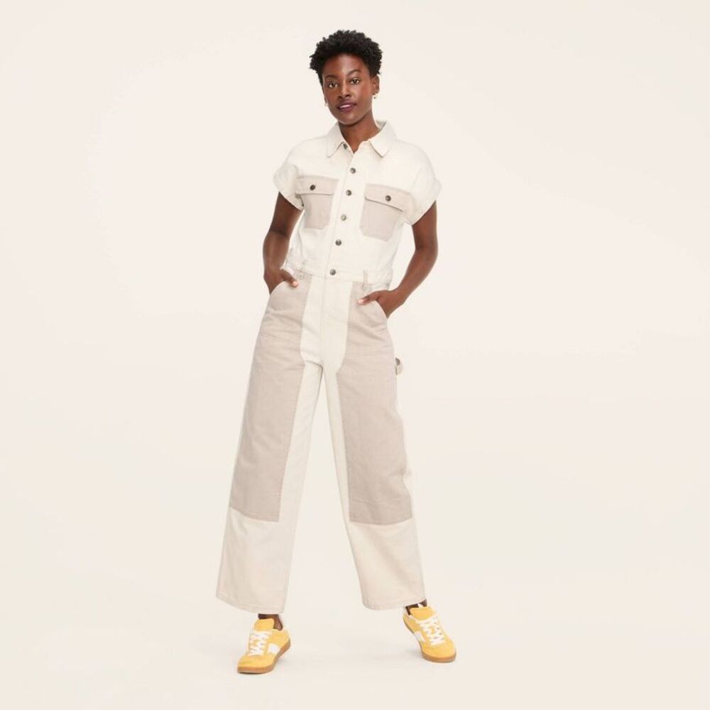 Woolrich - Women's Short Sleeve Western Jumpsuit - Woolrich C Off-White